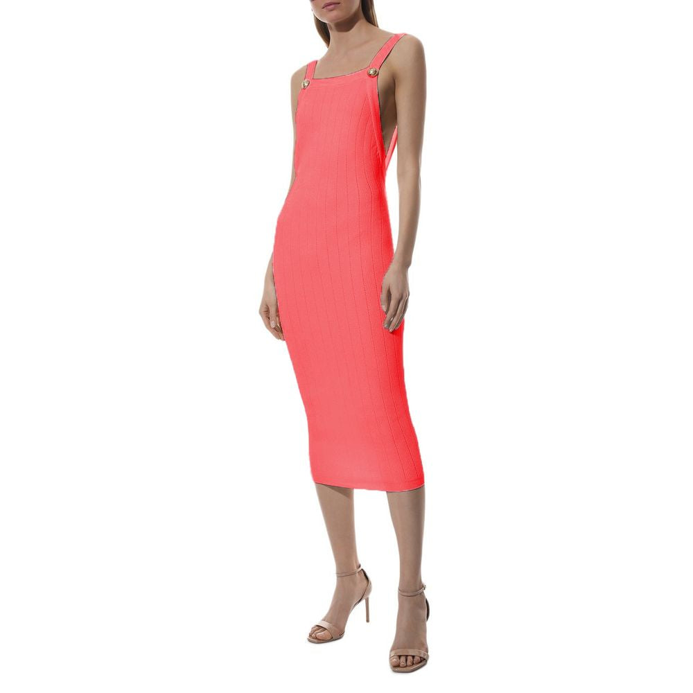 Robe Balmain en viscose rose