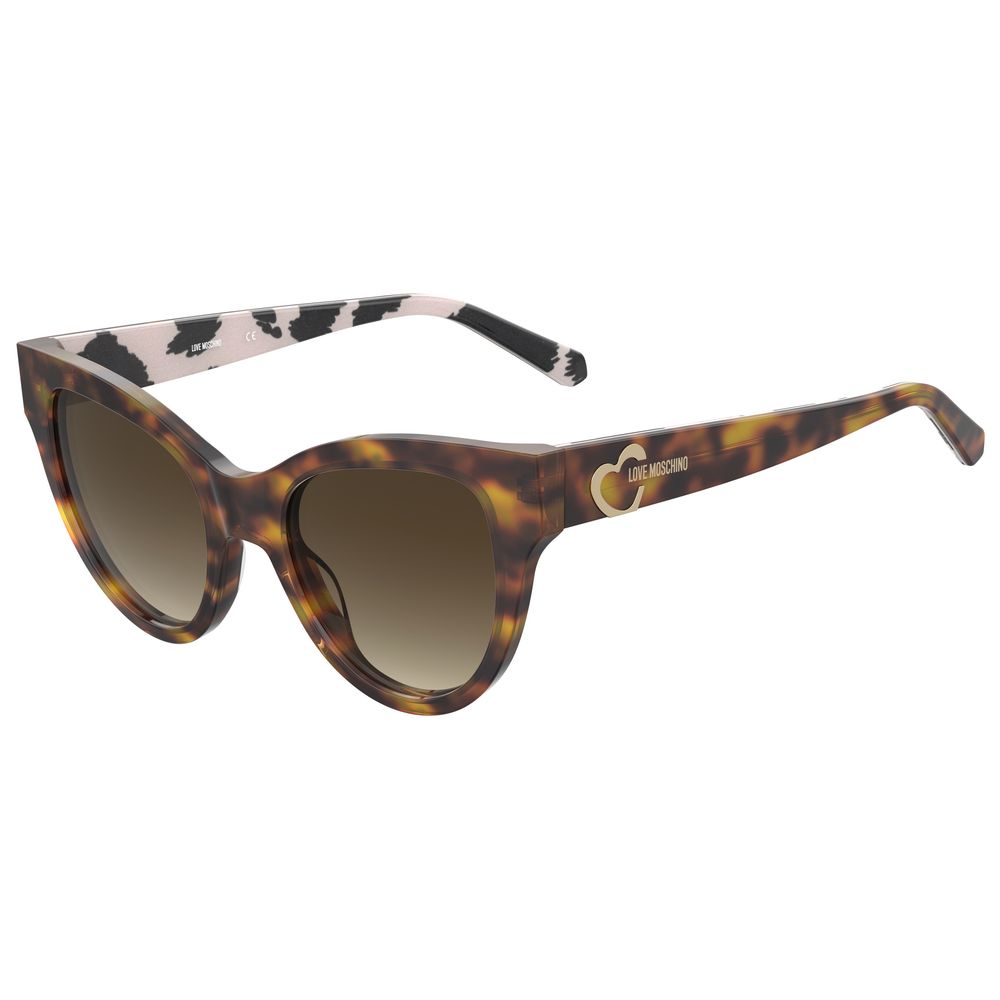 Lunettes de soleil Love Moschino en acétate marron