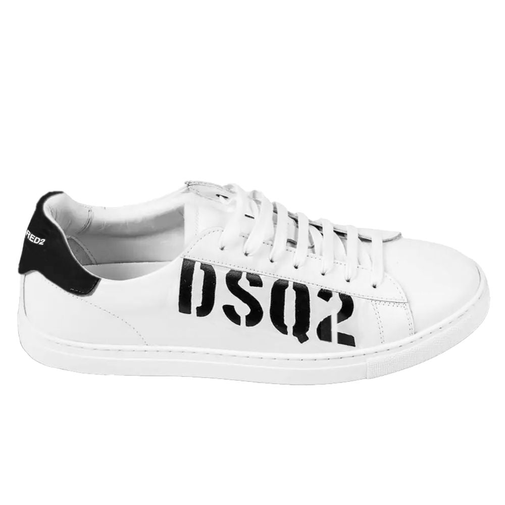 Baskets Dsquared² en cuir de veau blanc