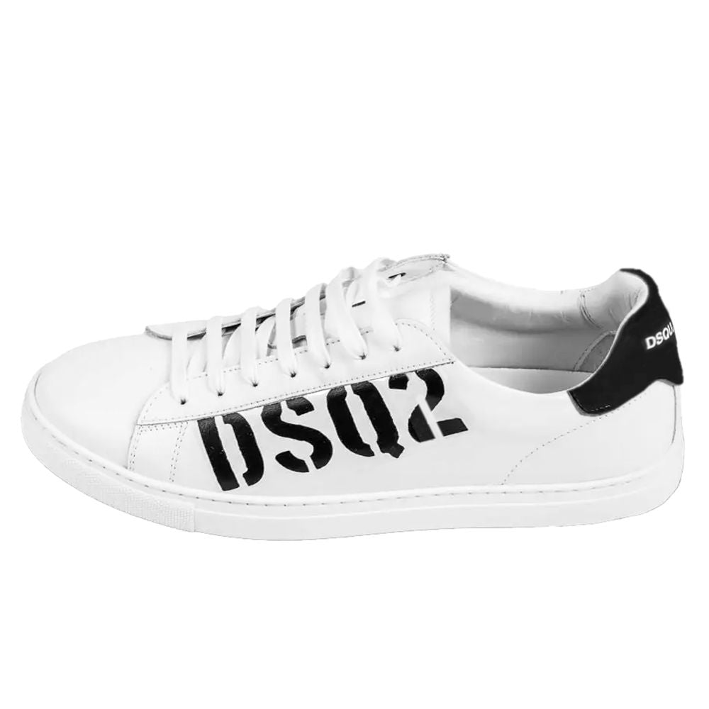 Baskets Dsquared² en cuir de veau blanc