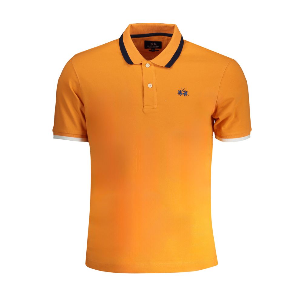 Polo en coton orange La Martina