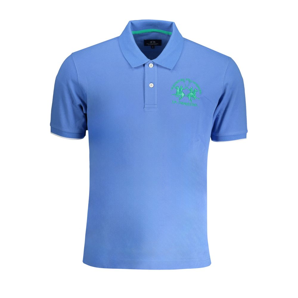 Polo homme en coton bleu clair La Martina