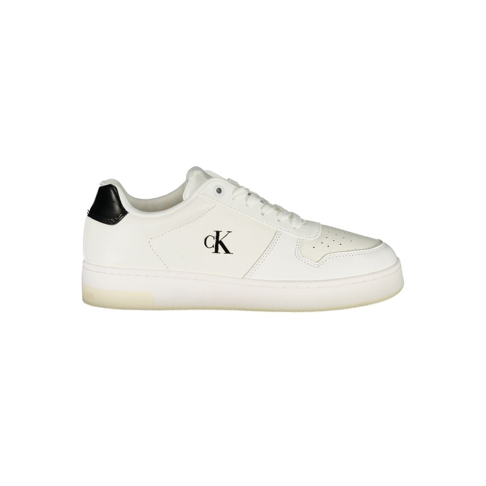 Baskets Calvin Klein en cuir blanc pour femme