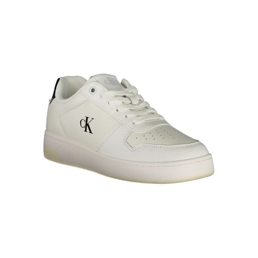 Baskets Calvin Klein en cuir blanc pour femme