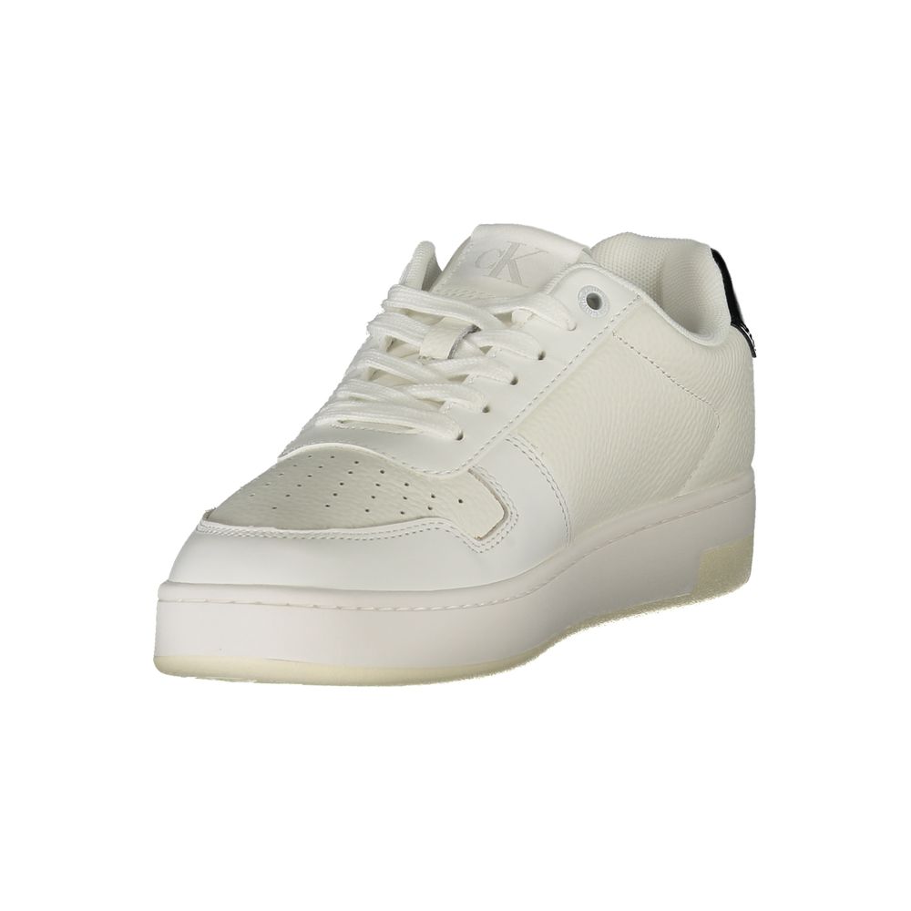 Baskets Calvin Klein en cuir blanc pour femme