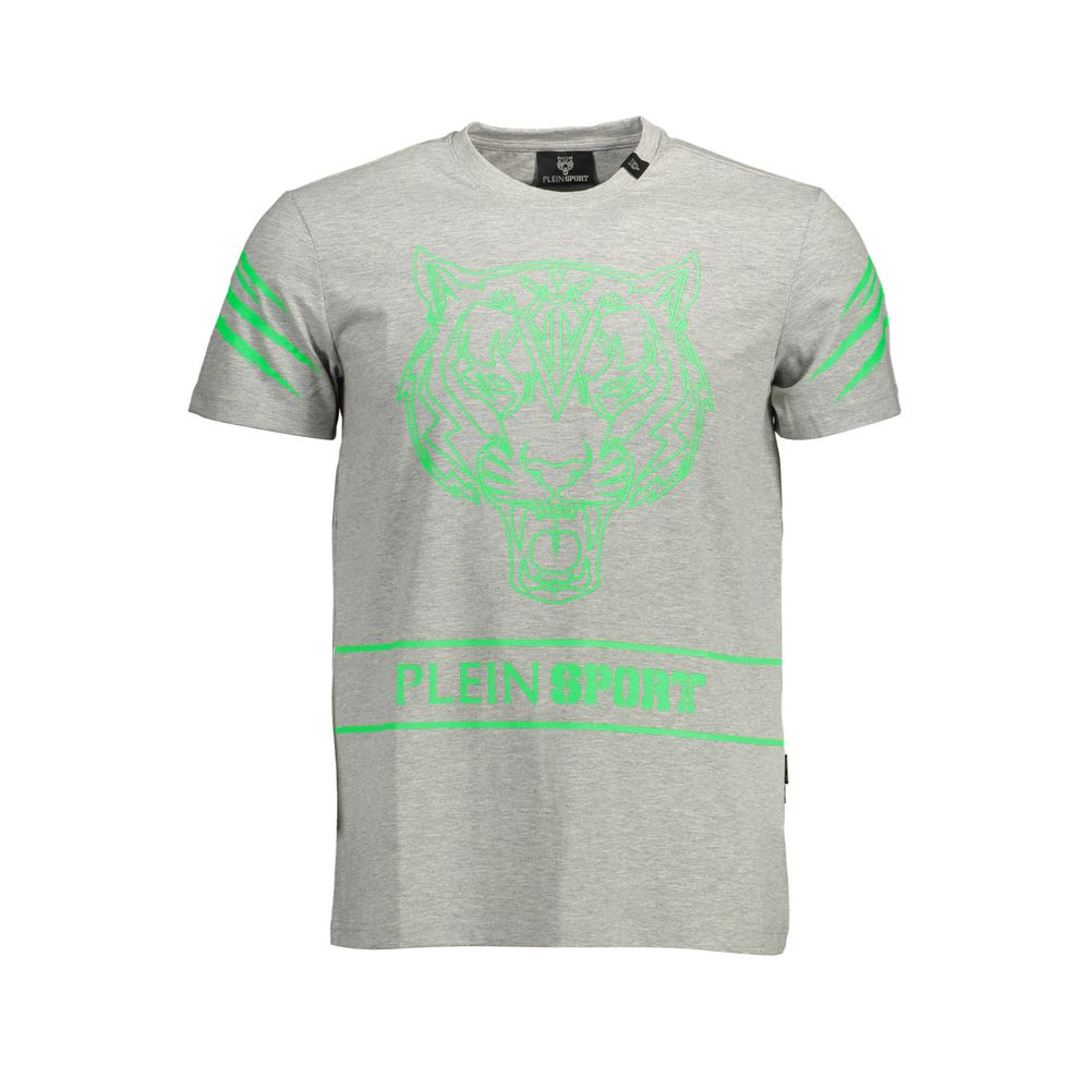T-shirt homme en coton marron Plein Sport