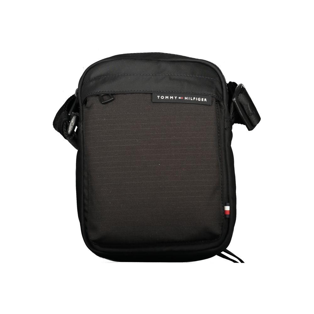 Sac bandoulière noir Tommy Hilfiger en polyester recyclé pour homme
