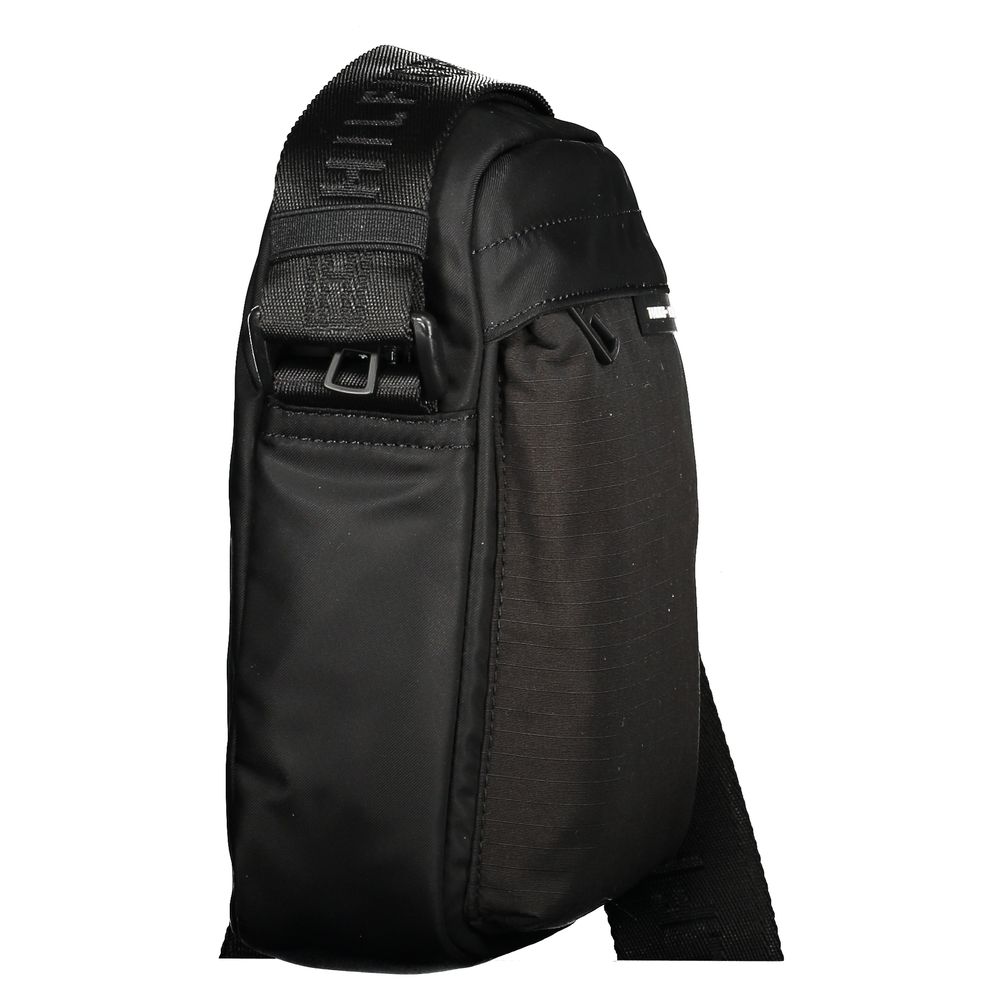 Sac bandoulière noir Tommy Hilfiger en polyester recyclé pour homme