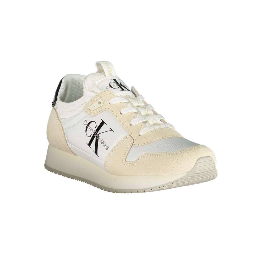 Baskets Calvin Klein blanches en polyester pour femme
