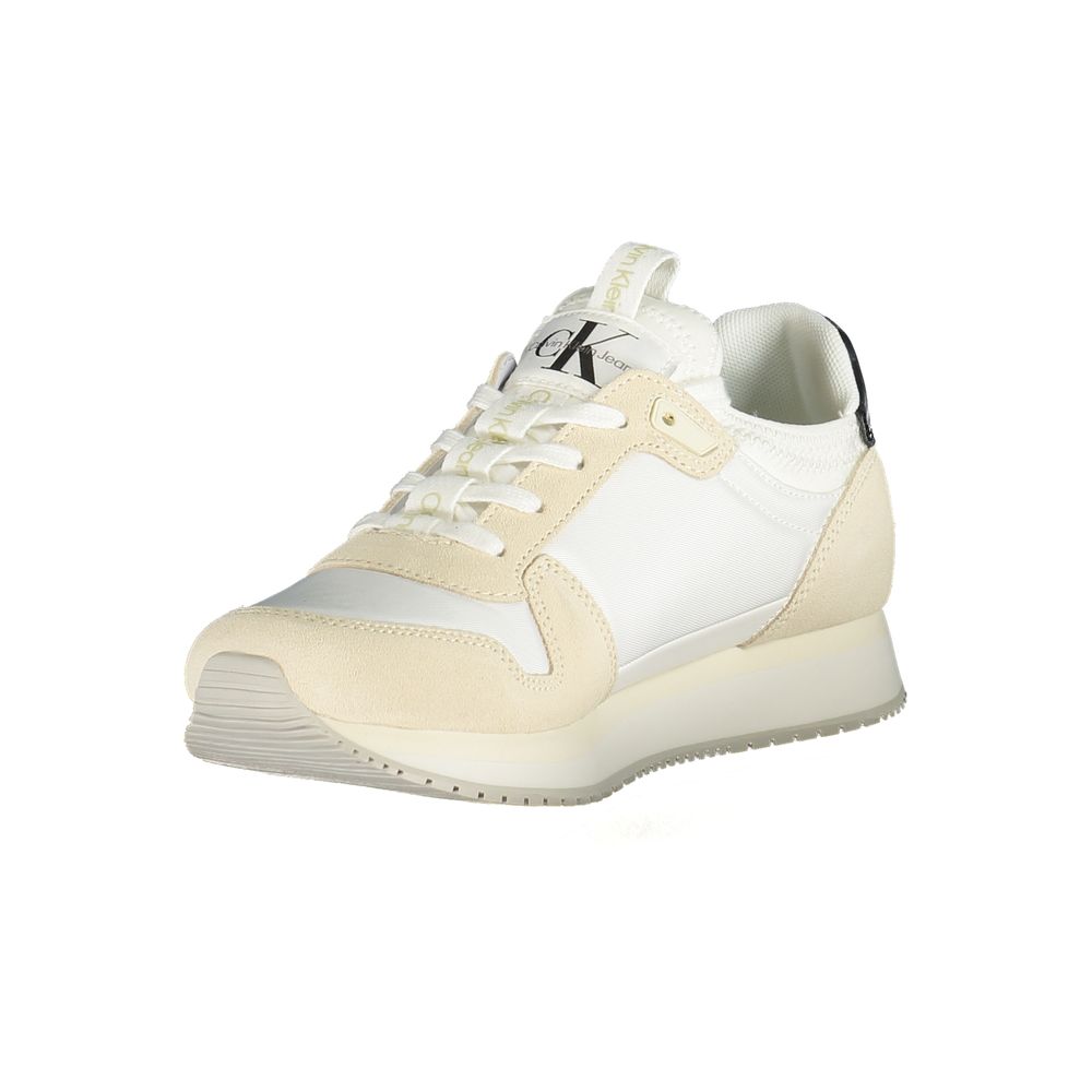 Baskets Calvin Klein blanches en polyester pour femme