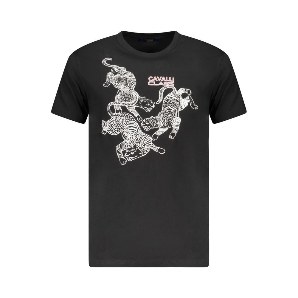 T-shirt Cavalli Class en coton noir pour homme