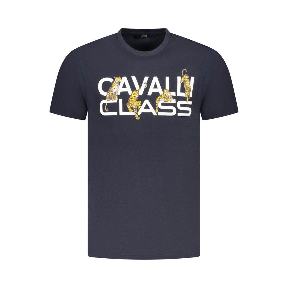 T-shirt Cavalli Class en coton bleu pour homme