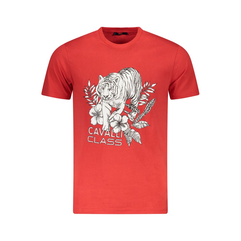 T-shirt Cavalli Class en coton rouge pour homme