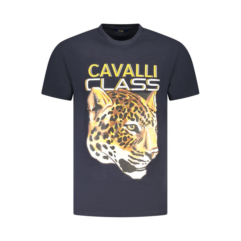 T-shirt Cavalli Class en coton bleu pour homme