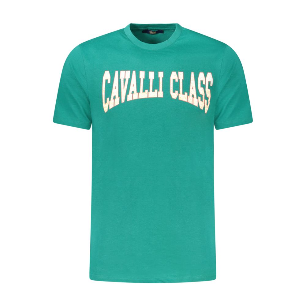 T-shirt en coton vert Cavalli Class