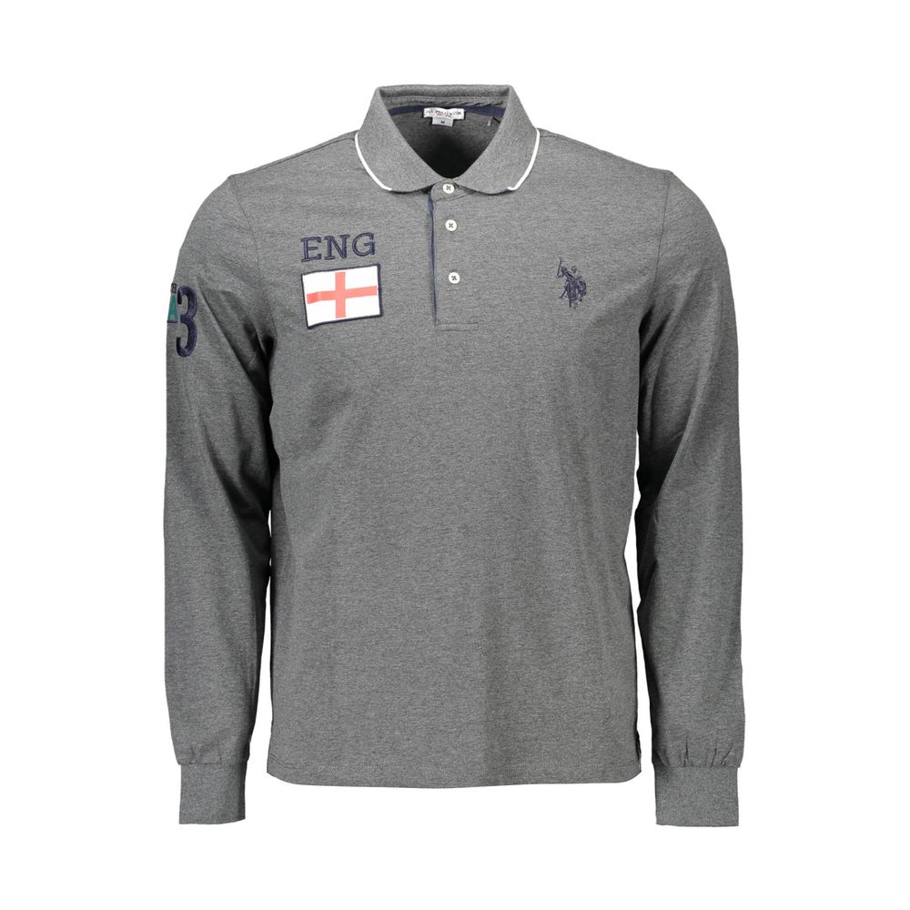 Polo gris en coton pour homme, US POLO ASSN.