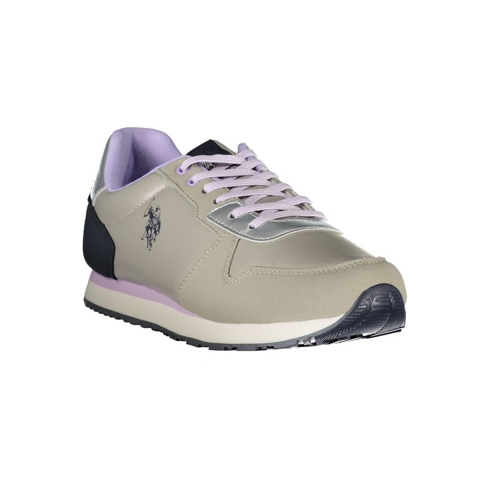 Baskets femme US POLO ASSN. en polyester argenté