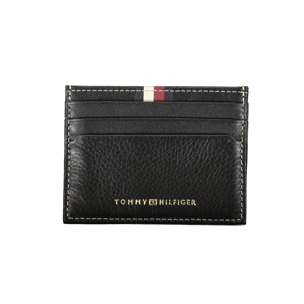 Portefeuille homme en cuir noir Tommy Hilfiger