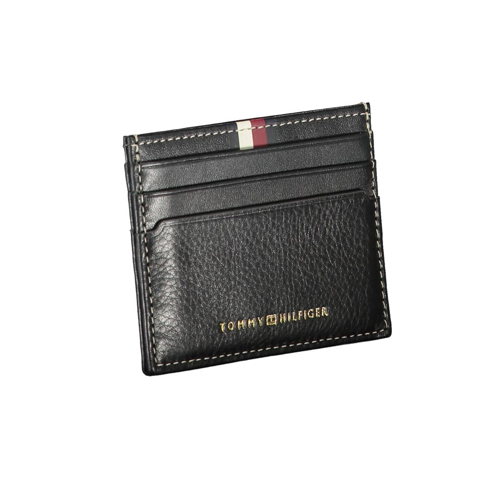 Portefeuille homme en cuir noir Tommy Hilfiger