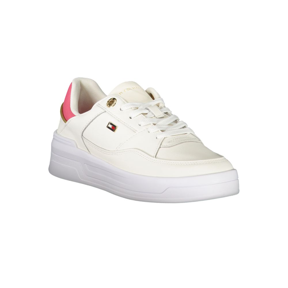 Baskets Tommy Hilfiger blanches en polyéthylène pour femme