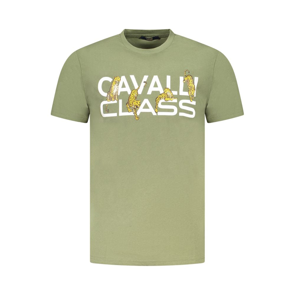 T-shirt Cavalli Class en coton vert pour homme
