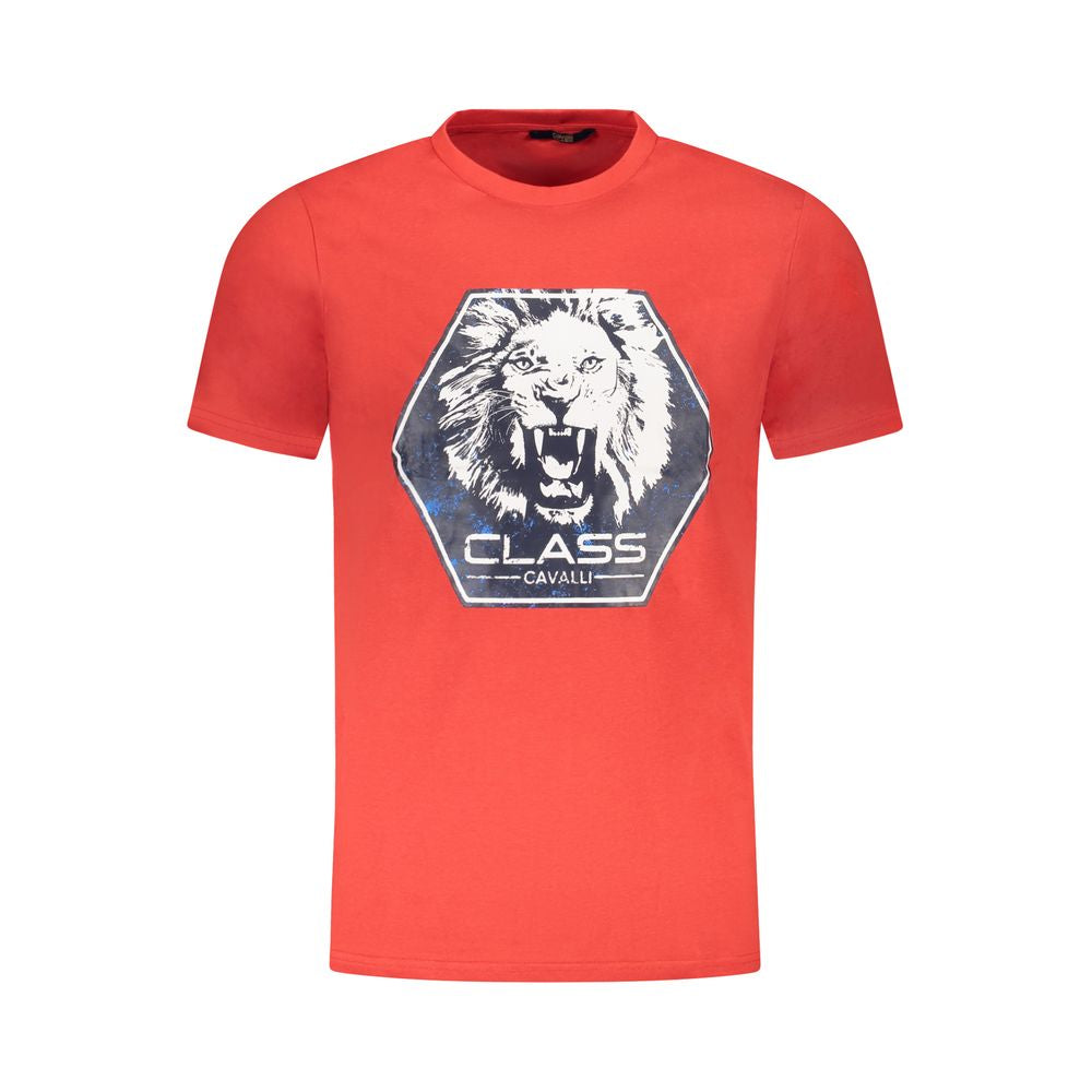 T-shirt Cavalli Class en coton rouge pour homme