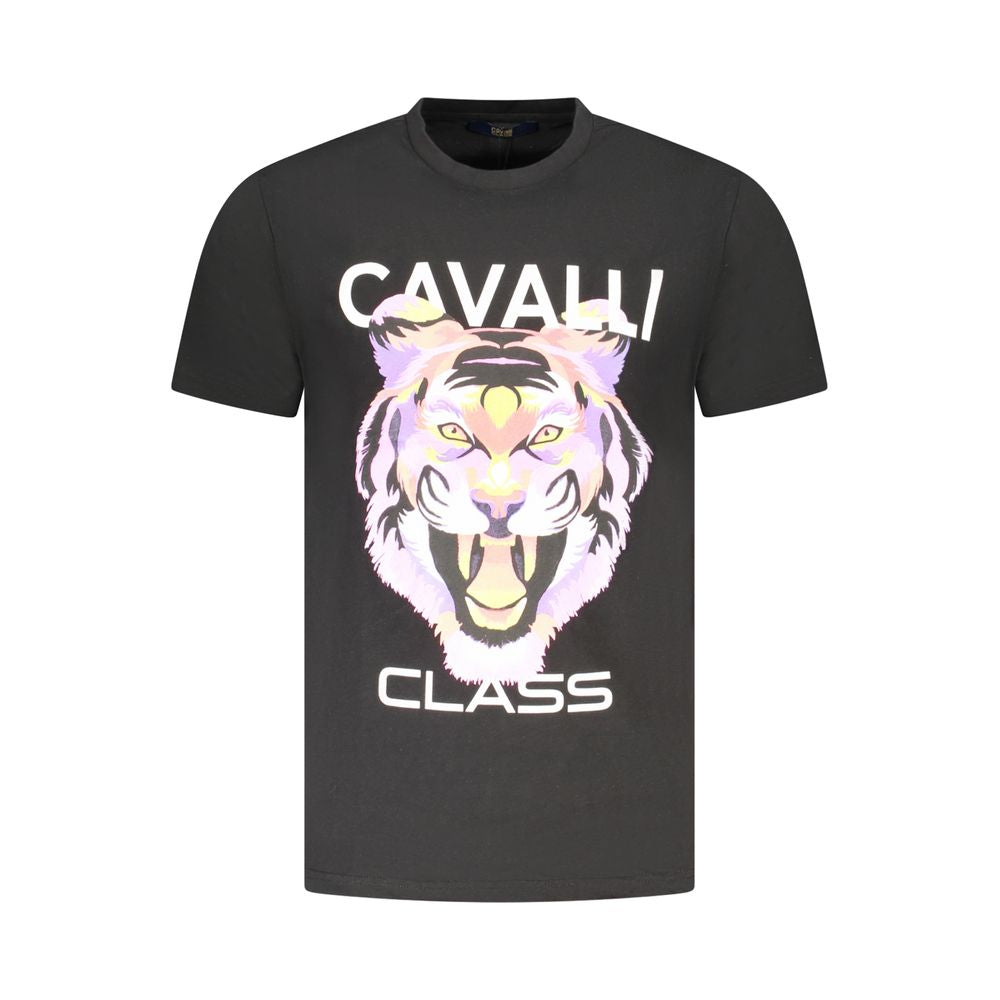 T-shirt Cavalli Class en coton noir pour homme