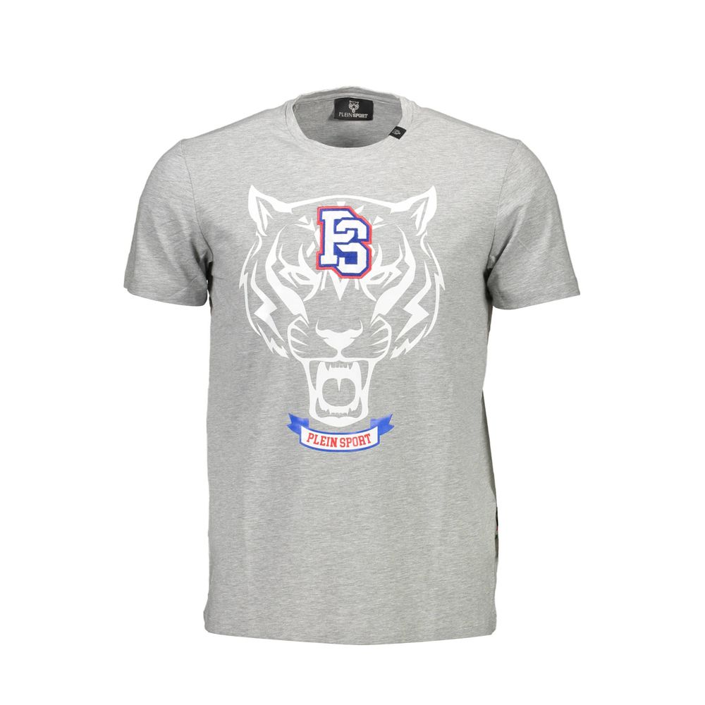 T-shirt homme en coton marron Plein Sport