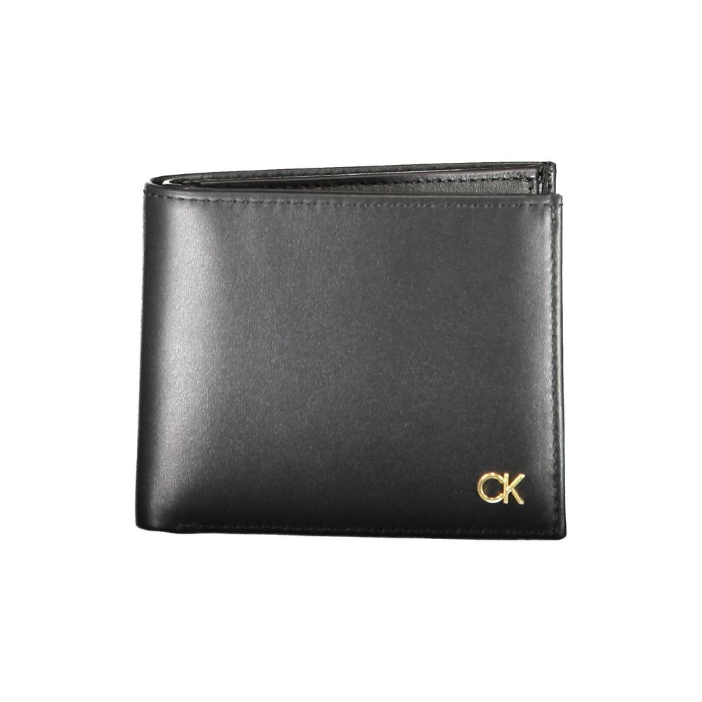 Portefeuille homme en cuir noir Calvin Klein