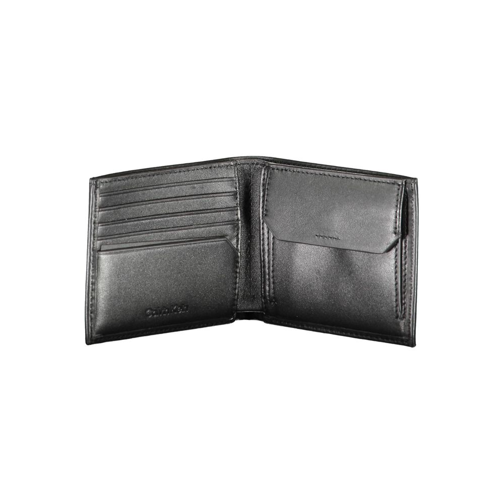 Portefeuille homme en cuir noir Calvin Klein