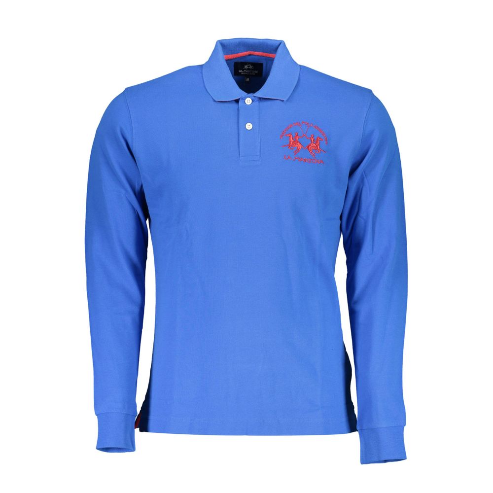 Polo élégant à manches longues La Martina en bleu chic
