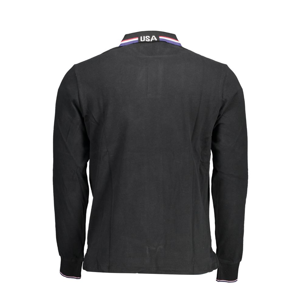Polo noir en coton pour homme, US POLO ASSN.
