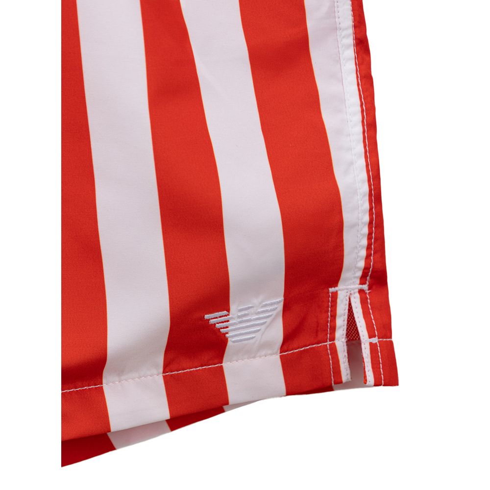 Short de bain en polyester rouge Emporio Armani
