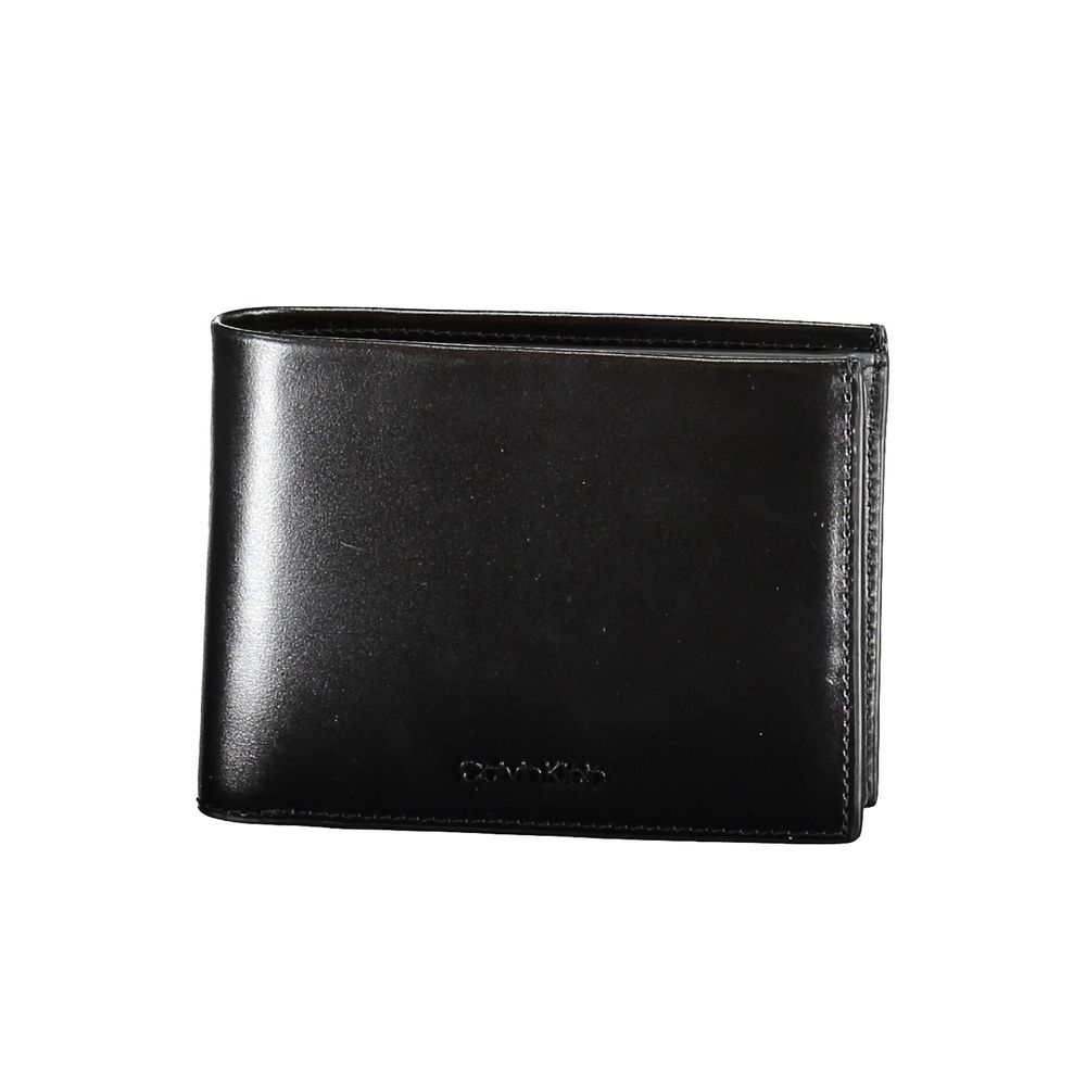 Portefeuille homme en cuir noir Calvin Klein