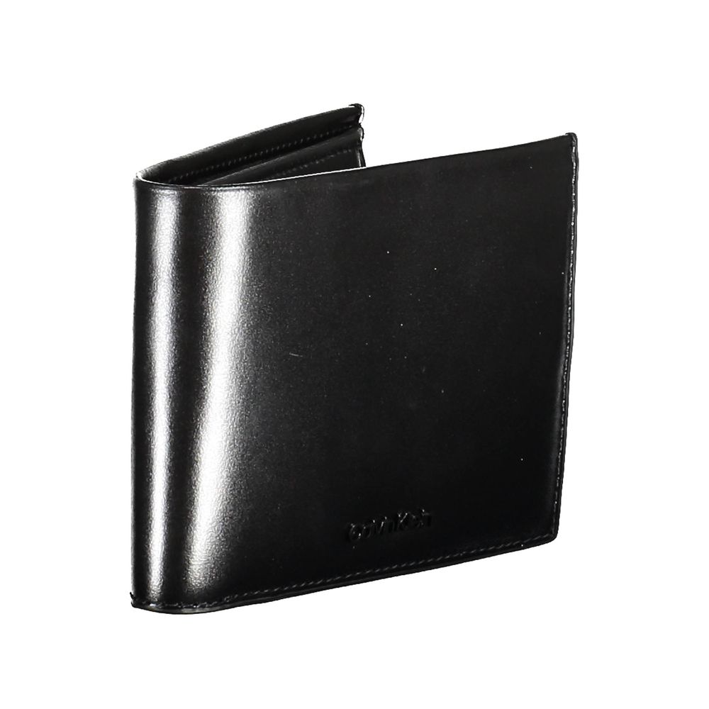Portefeuille homme en cuir noir Calvin Klein