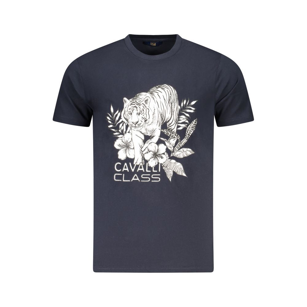 T-shirt Cavalli Class en coton bleu pour homme