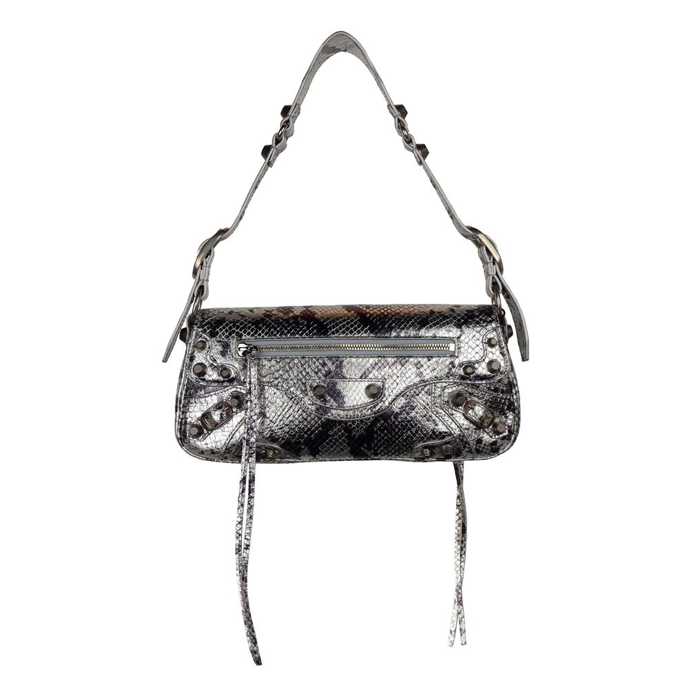 Sac à main Balenciaga en cuir de veau gris