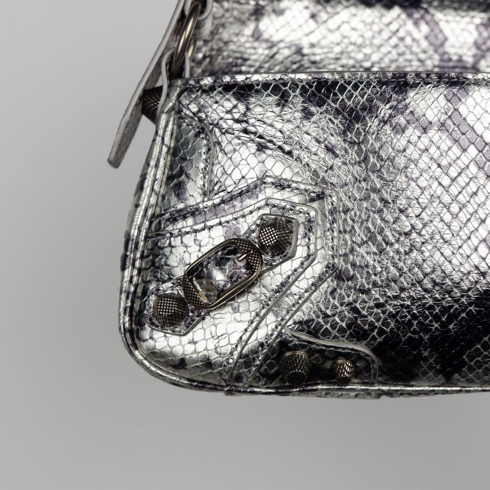 Sac à main Balenciaga en cuir de veau gris