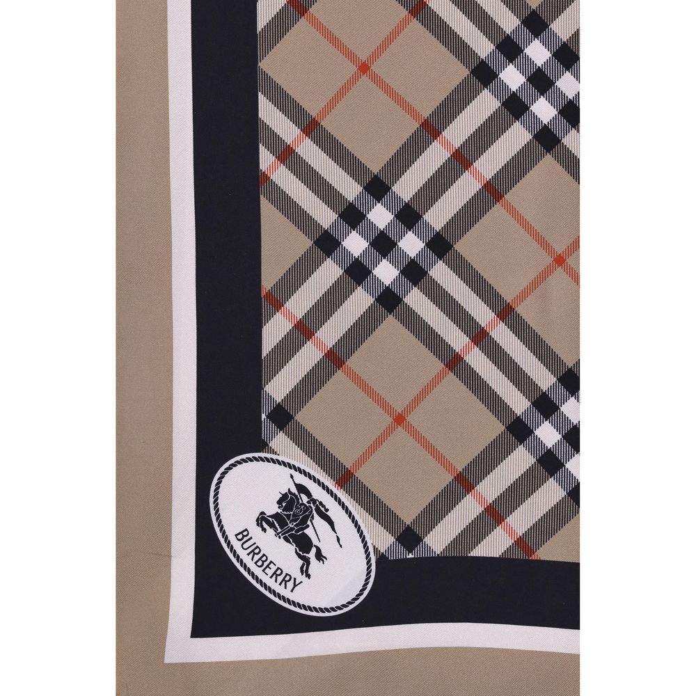 Écharpe en soie à carreaux Burberry