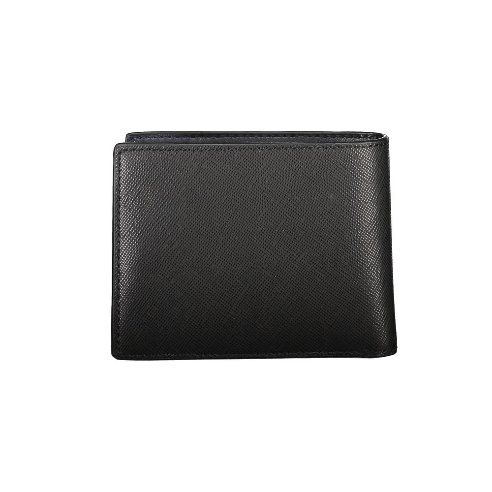 Portefeuille en cuir noir Tommy Hilfiger