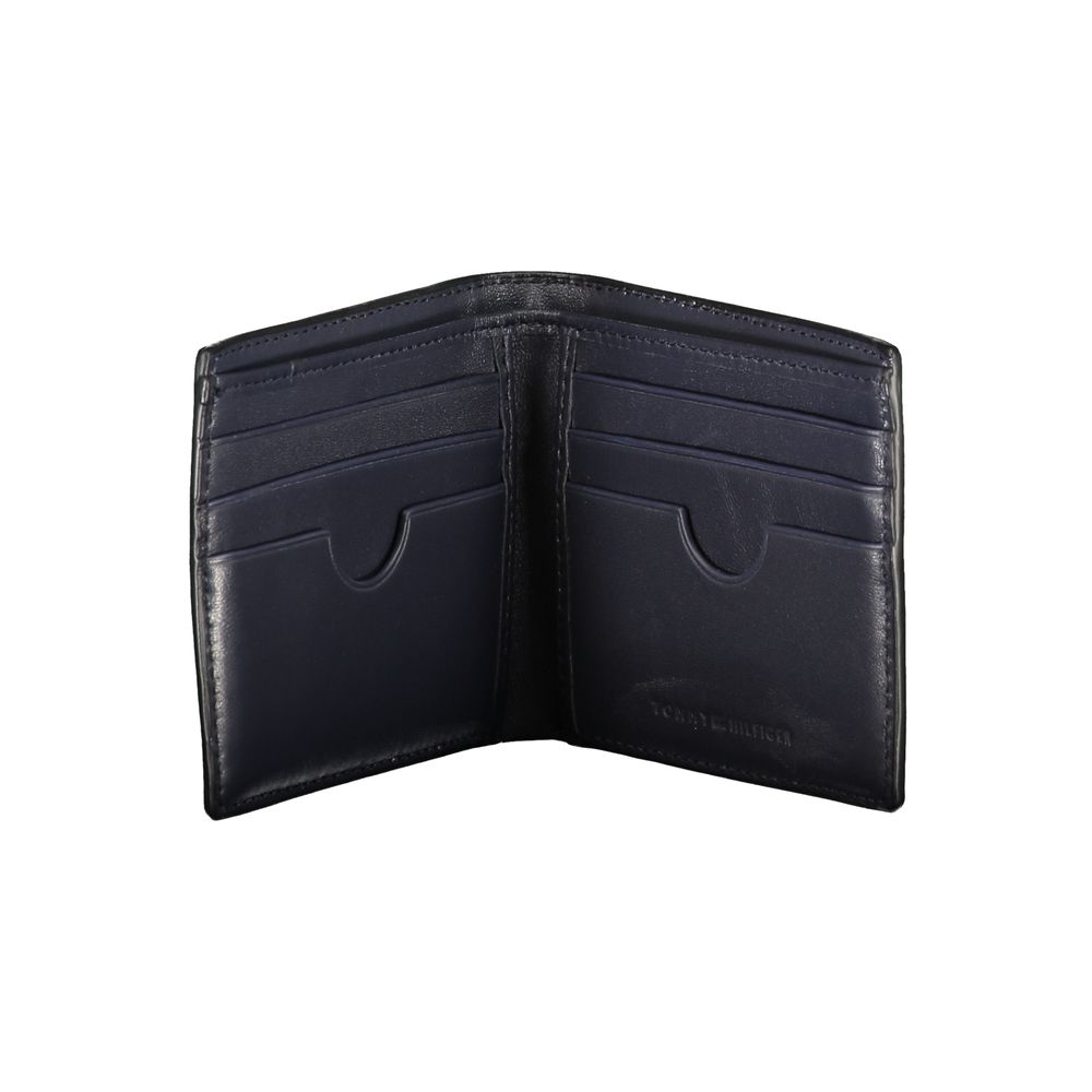 Portefeuille en cuir noir Tommy Hilfiger