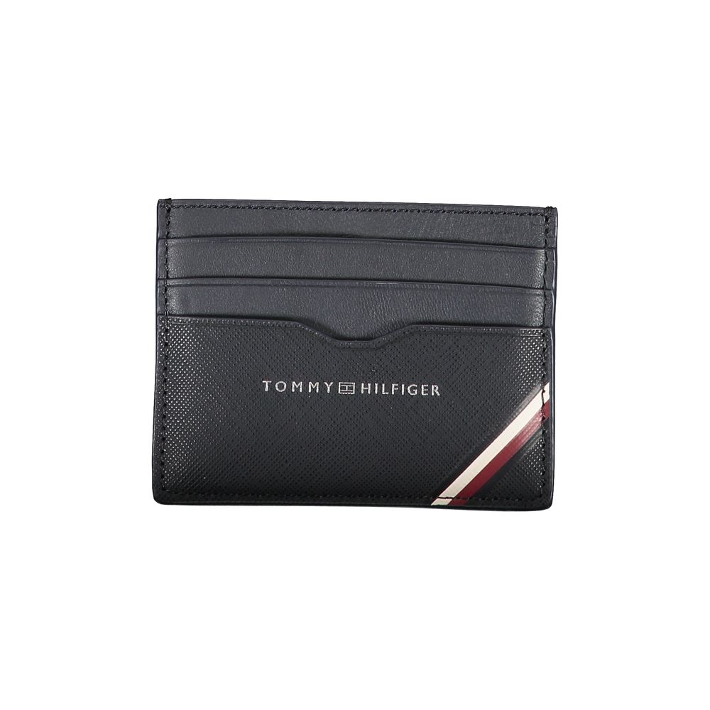 Portefeuille homme en cuir bleu Tommy Hilfiger