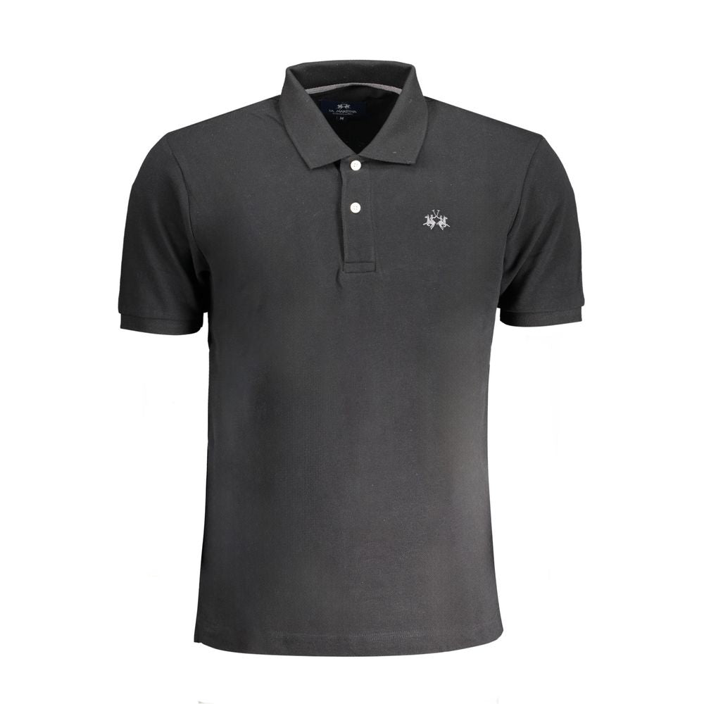 Polo en coton noir La Martina