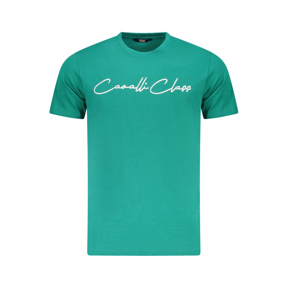 T-shirt Cavalli Class en coton vert pour homme