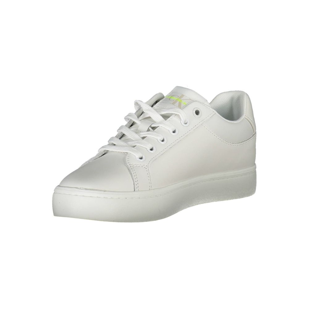 Baskets Calvin Klein en cuir blanc pour femme