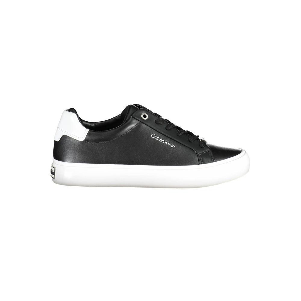 Baskets Calvin Klein en cuir noir pour femme