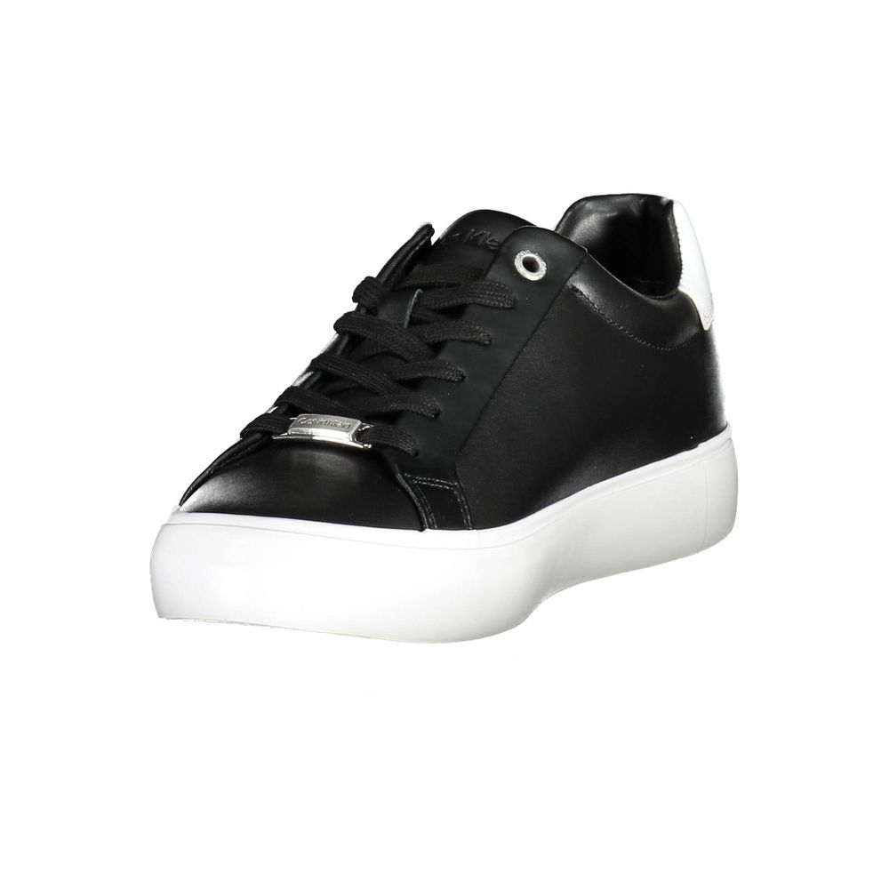 Baskets Calvin Klein en cuir noir pour femme