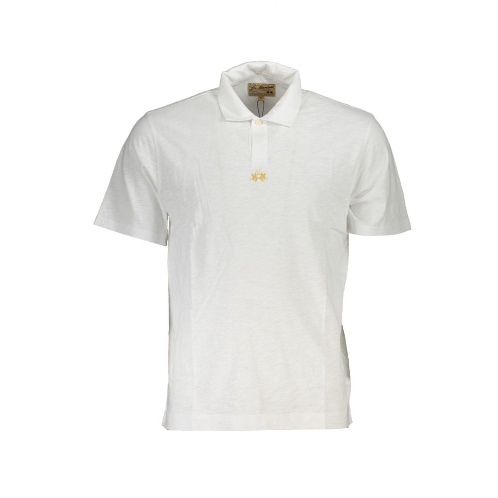 Polo en coton La Martina Pristine avec broderie chic