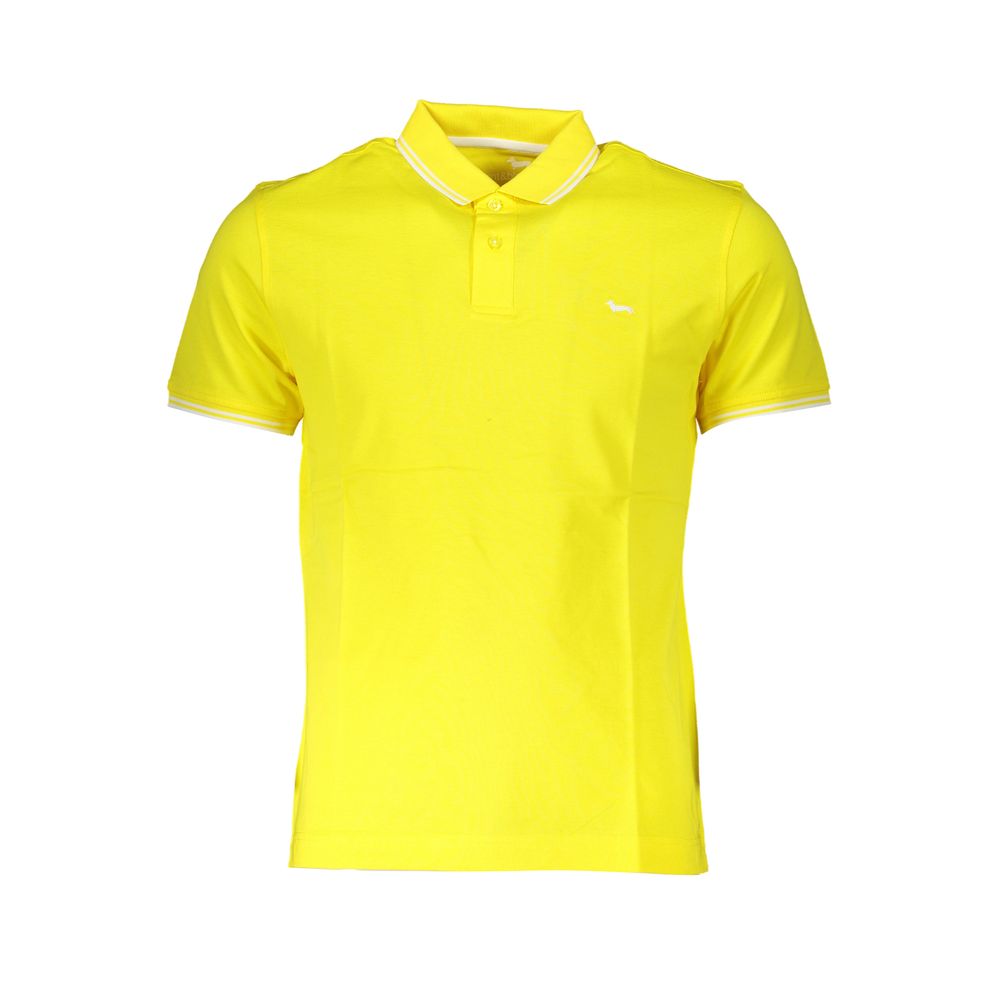 Polo élégant en coton jaune Harmont &amp; Blaine avec détails contrastés