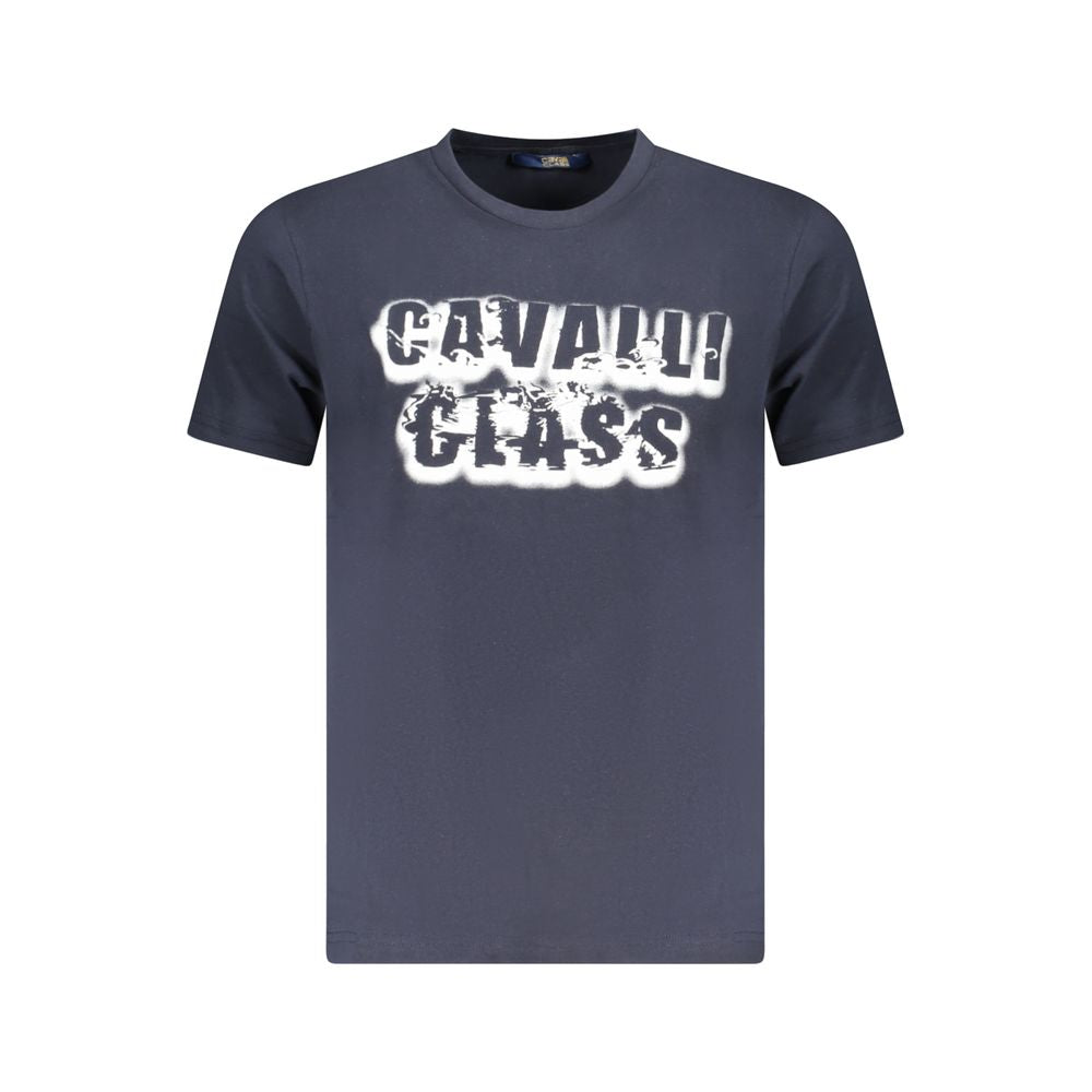 T-shirt Cavalli Class en coton bleu pour homme